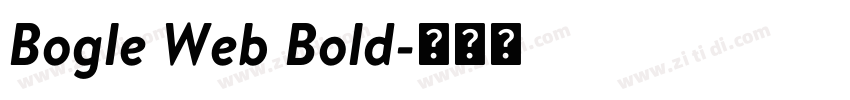 Bogle Web Bold字体转换